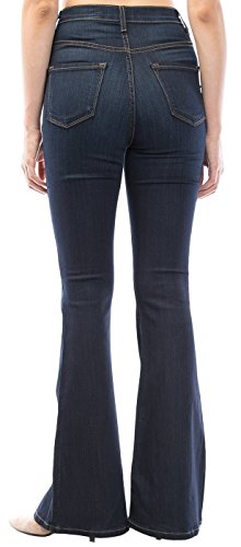 URBAN K Women's Classic High Waist Flare & Skinny Denim Jeans Bell Bottoms - Thumbnail 3
