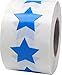 Blue Star Shape Stickers Teacher Supplies 3/4 Inch 500 Adhesive Labels