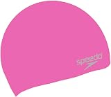 Speedo Unisex Youth Plain Moulded Silicone Swimming Cap Blue view 8