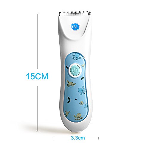 Gland Kids Hair Trimmer, Professional Cordless Hair Clipper for Baby Children Infant Haircut, Waterproof Ultra Slient (Blue)
