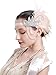 1920s Gatsby Flapper Feather Headband 20s Accessories Crystal Beaded Wedding Headpiece (1-Pink)