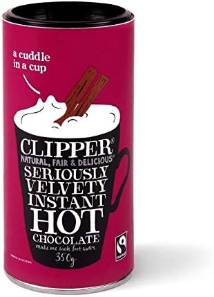 Clipper Velvety Fairtrade Instant Hot Chocolate 350g (Pack of 4)