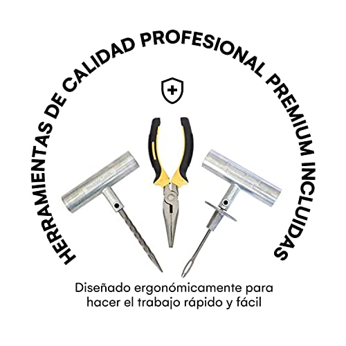 Boulder Tools Heavy Duty Tire Repair Kit for Car, Truck, RV, SUV, ATV, Motorcycle, Tractor