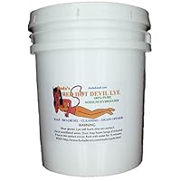 50 lb Red Hot Devil Lye Sodium Hydroxide Meets Food Chemical Codex High Grade Caustic Soda Beads