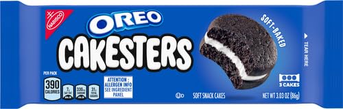 OREO CAKESTERS SOFT SNACK CAKES, 8-3.03 OZ SNACK PACKS
