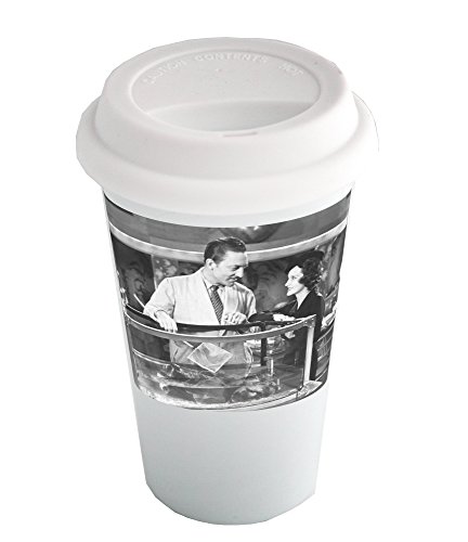 Coffee cup with Warrren Williams working in a fishbowl