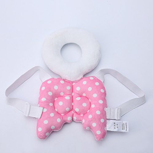 Cute angel wing back and head protector pillow for toddler Head Protection cushion baby shower gift (Pink)