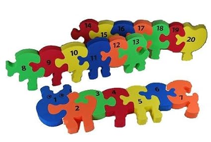 Unbekannt Puzzle Teppich Zahlenraupe Zahlen Lernen