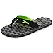 PR SOLES Recovery Flip Flops | Sandals for Men and Women | Great for Athletes | Green/Gray,XL | (M) 10 - 11