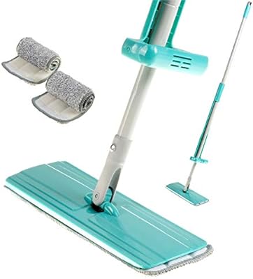 Klhb Yf Wet Mop Hand Push Microfiber Mop No Slip Handle 360
