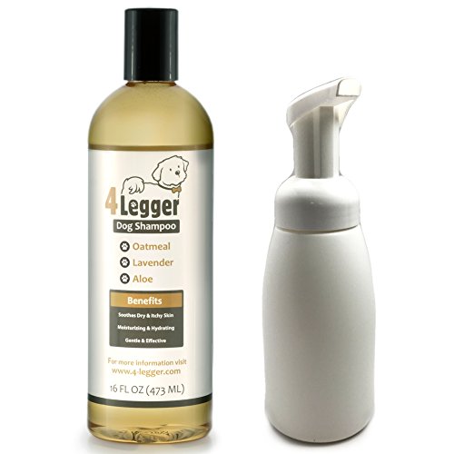 4Legger USDA Certified Organic Oatmeal Dog Shampoo and Foamer Bottle
