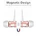 Picun H6 Bluetooth Headphones Wireless with Microphones Running Earphones for Sports, IPX4 Sweatproof in Ear Earbuds Magnetic, CSR Bluetooth 4.1 for Phone/Android Workout Headphones (Rose Gold)