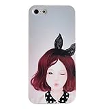 Beauty Girl Pattern TPU Soft GEL Case for iPphone 5/5S