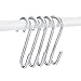 Roontin 30PC S Hooks Silver, Heavy Duty Hangers, Metal Iron Hanger S Hooks 30 Pack White - for Hanging Pots and Pans, Coffee Mugs, Utensils, Clothes, Jeans, Towels in Kitchen and Closet Shelf