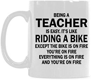Being A Teacher Is Easy Mug High Quality White Ceramic Mug - 11 OZ Coffee Mug