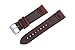 18mm Brown Genuine Oil Tan Leather & Canvas Hadley Roma Watch Band Strap MS868
