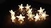 HZENYA Fairy Light Frosted Acrylic Star string light garland,10 Warm White LEDs, 5.8 feet,Battery Operated (warm white LED)