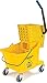 Carlisle 3690804 Commercial Mop Bucket with Side Press Wringer, 26 Quart Capacity, Yellow primary
