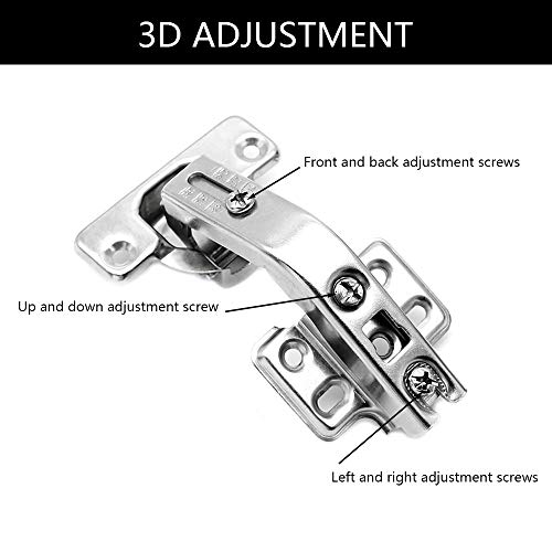 2 Pack Lazy Susan Hinge Face Frame Plate for 135 Degree Corner