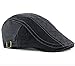 Newsboy Flat Cap for Men 8 Panel Peaky Gatsby Ivy Cabbie Hat Grey