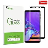 [2 Pack] KATIAN Compatibe Samsung Galaxy A7 (2018) Screen Protector, HD Full Coverage Protector[Anti-Scratch] [No-Bubble] [Case-Friendly], 9H Tempered Glass Screen Film for Samsung Galaxy A7 [Black]