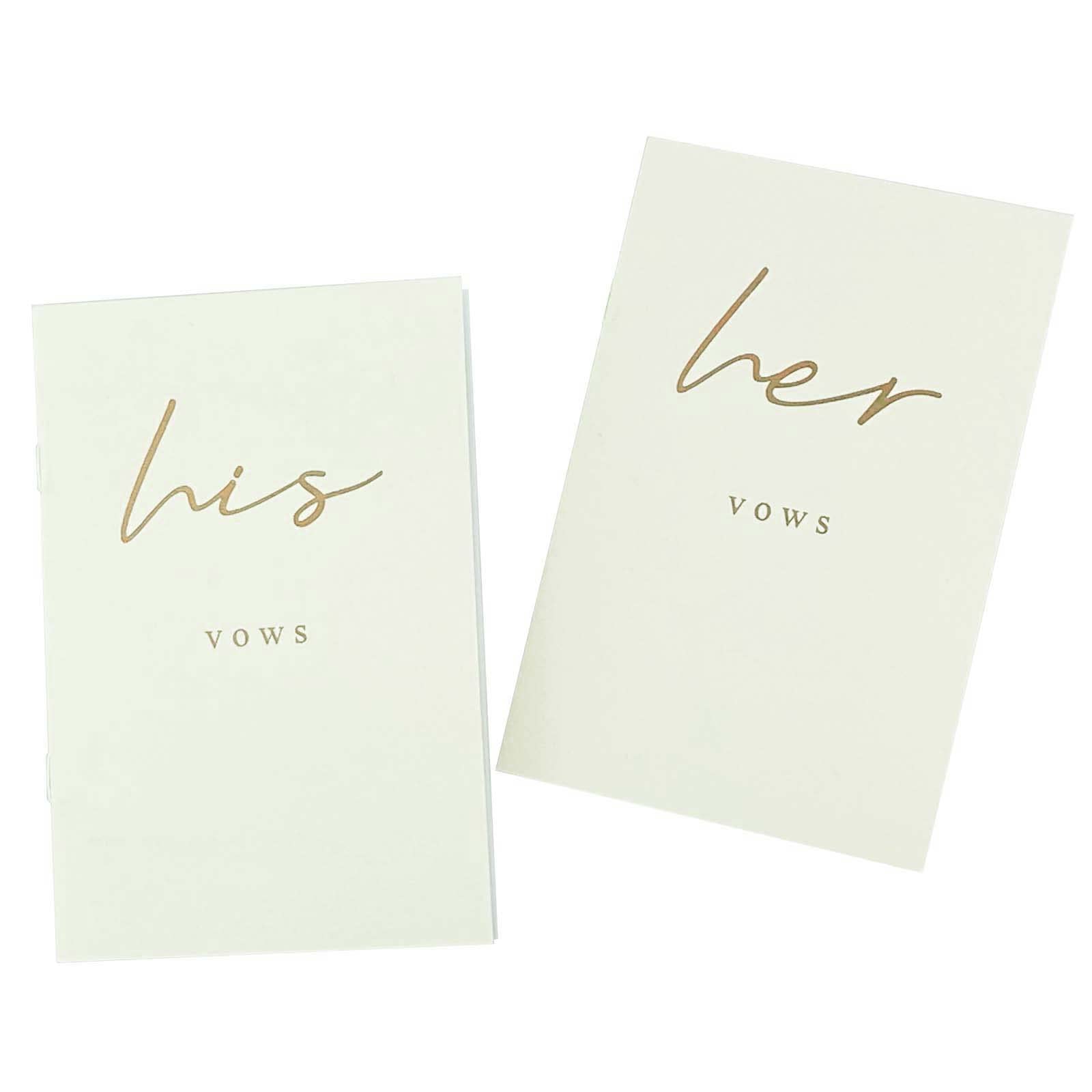 Photo 1 of happylain Ivory Wedding Vow Books His and Hers - 4 x 6 inches Wedding Officiant Books for Newly Couples