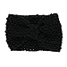 Voberry®Lady's Lovely Winter Crochet Flower Bow Knitted Winter Warmer Head wrap Hair accessories (Black)