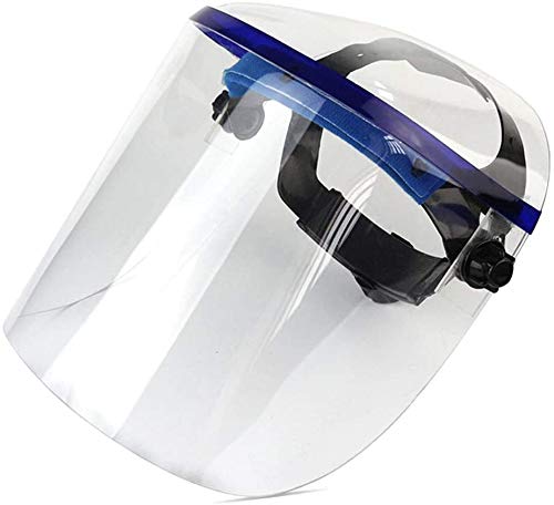 BLCVC Transparent Protective Face,Anti-Saliva Protective Mask Splash-proof Head-mounted Welding Face Kitchen Protection Anti-bacterial splash