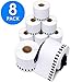 Aegis Adhesives - Compatible DK-2205 Continuous Paper Tape (2.4" X 100 Ft.) Replacement Labels, Compatible with Brother QL Label Printers - 8 Rolls + 1 Frame primary