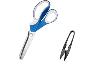 Pinking Shears By Potamish - Zig-zag Scissor for Fabric Leather & Paper - Pinking Dressmaking Sewing Scissors PM-046-F