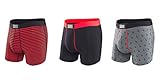 Saxx Mens Vibe 3 Pack Boxers Underwear Medium Evergreen 3 Pack
