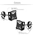 Jstyle Stainless Steel Black Stud Earrings for Men Women 20G Cubic Zirconia Black Earrings Studs for Sensitive Ears Hypoallergenic CZ Surgical Steel Earrings Pierced 7mm