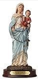 Our Lady of The Rosary 8 Inch Wooden Base Statue
