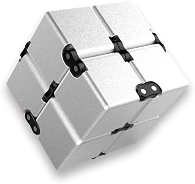 Infinity Cube Fidget Toy For Kids And Adults, Relieve Stress &amp; Anxiety Metal Durable Magic Fidget Cube(Silver)