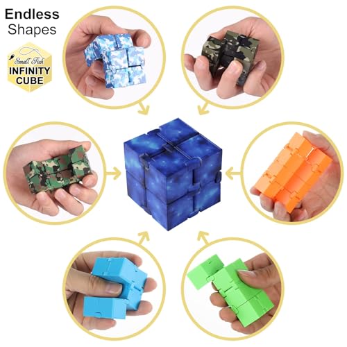 Infinity Cube Toy Fidget Galaxy, Fidget Sensory Cube Toys for Kids and Adults for Stress Relief and Anti-Anxiety, Mini Gadget for Boys and Girls with Autism, ADD, and ADHD, Cool Handheld Desk Toy