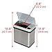 iTouchless 13 Gallon and 2.5 Gallon Automatic Touchless Sensor Kitchen Cans with Odor Control System, Includes 1 Waterproof Reusable “TRASH” Vinyl Sticker, Stainless Steel/02 Gal and 03 Gal