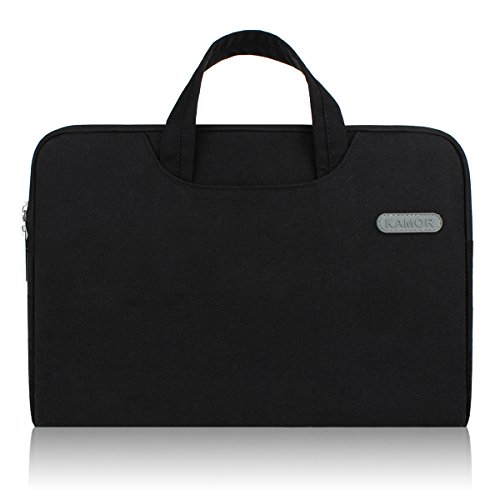 Kamor 13 13.3 14 inch Canvas Fabric Laptop Sleeve Case Cover Bag Shell with pocket & handle - Superior Protection Notebook Computer Case / Briefcase Carrying Bag / Ultrabook Laptop Tablet Bag Case