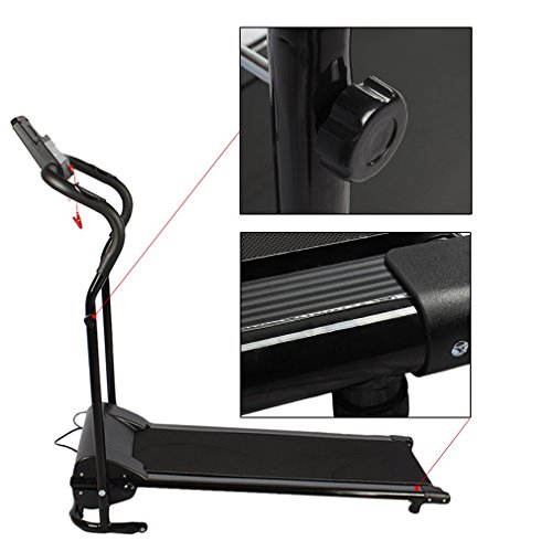 Water-chestnut Electric Treadmill Folding Motorized Running Machine with LED Display 500W 10km/h for Running Exercise at Home - Thumbnail 3