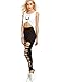 SweatyRocks Women's Cutout Leggings Ripped Skinny Yoga Workout Pants Active Tights