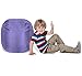 Stuffed Animal Bean Bag Storage Chair in Orchid - 2.5ft Large Fill & Chill Space Saving Toy Organizer for Children - For Blankets, Teddy Bears, Clothes & Bedding