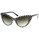 zeroUV - Polka Dot Cat Eye Womens Mod Fashion Super Cat Sunglasses
