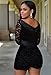 Cfanny Women's Sxey Plunging V Neck Long Sleeves Lace Romper Playsuit