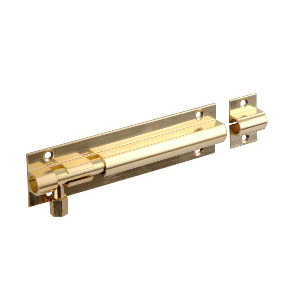 Merriway BH07709 Straight Door Barrel Bolt, Gold
