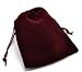 PEPPERLONELY Brand 10PC Dark Red Velvet Drawstring Pouches Jewelry Gift Bags 12x10cm (4-3/4 x 4 Inch)
