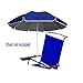 AMMSUN 7.5ft Heavy Duty HIGH Wind Beach Umbrella with sand anchor Vent Tilt Portable Sun Shelter, UV 50+ Protection Outdoor Sunshade Umbrellas Carry Bag for Patio Garden Pool Backyard Multicolor Blue
