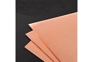 LSVERDE 2 Pcs Copper Sheet, 10" x 8", 18 Gauge(1mm) Thickness, Double Sided Film Attached 99.9% Pure Copper Sheets Metal Plates for Crafting. Modelers, Jewelry, Repairs, Electrical