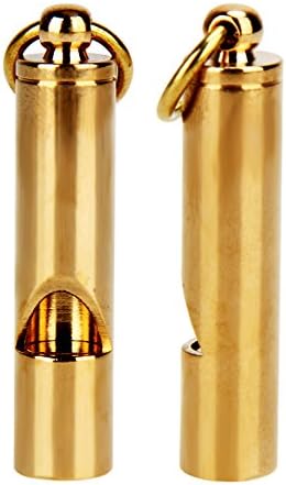 ShineIn EDC Tool Mini Survival Whistle with Keychain for Outdoor Sports,Referee, Lifeguard,Coaches (Round, Small)