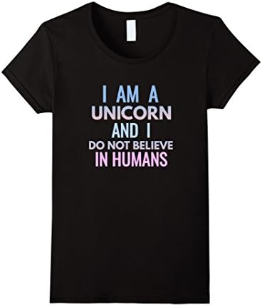 Womens Unicorn Trendy T Shirt for Teen Girls and Boys Gift Idea Medium Black
