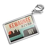 Clip on Charm & Bracelet Set USA Rivers Kewaunee