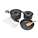yodo Anodized Aluminum Camping Cookware Set Backpacking Pans Pot Mess Kit for 2-3 Personthumb 1